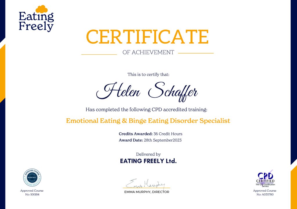 Helen Schaffer - Emotional and Binge Eating Certification